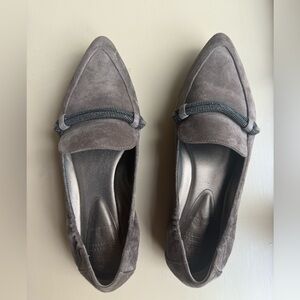 Brunello Cucinelli suede tan loafers size 9.5 M